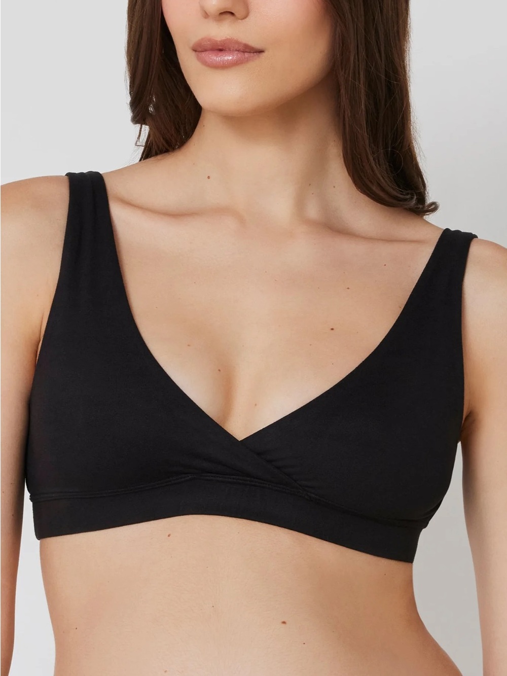 Bumpsuit reversible comfy bra Black Wireless V-Neck scoop bralette - Intimates